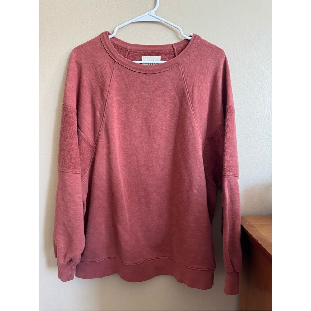 Madewell MWL Oversized Pink Raglan Sweatshirt Women's Medium
